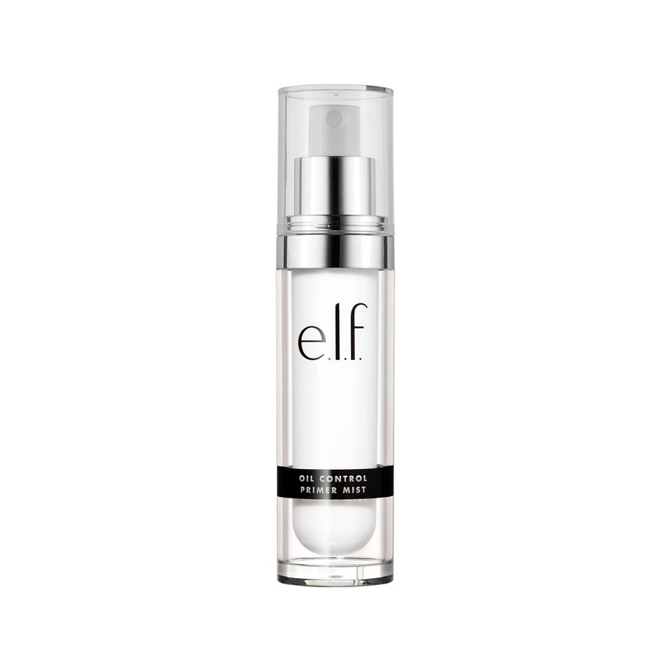 E.L.F., Oil Control Primer Mist, Water-Based, Mattifying, Lightweight, Hydrates, Preps, Balances Oil, Controls Shine, Enriched With Purified Water, Cucumber And Vitamin E, 1.01 Fl Oz