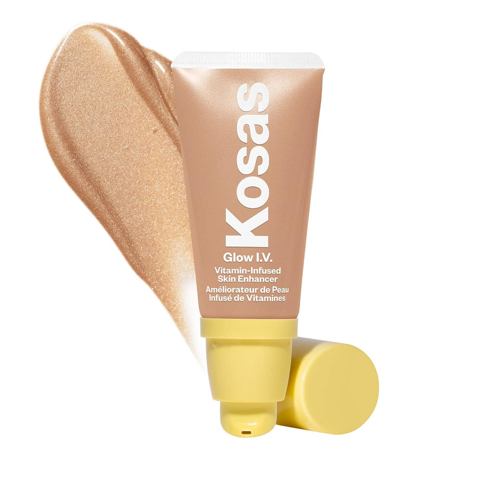 Kosas Glow I.V. Vitamin-Infused Skin Enhancer Face Makeup - Tinted Beauty Highlighter For A Healthy Glow -Spark Kosas Glow I.V. Vitamin-Infused Skin Enhancer Face Makeup - Tinted Beauty Highlighter For A Healthy Glow -Spark