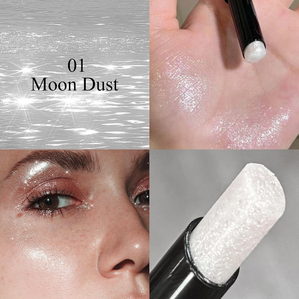 Kyda Highlighting Stick, Diamond Glitter Highlighter Makeup, Long-Lasting Wear Shimmer Eyeshadow Stick Eye Brightener Makeup-03 Kyda Highlighting Stick, Diamond Glitter Highlighter Makeup, Long-Lasting Wear Shimmer Eyeshadow Stick Eye Brightener Makeup-03