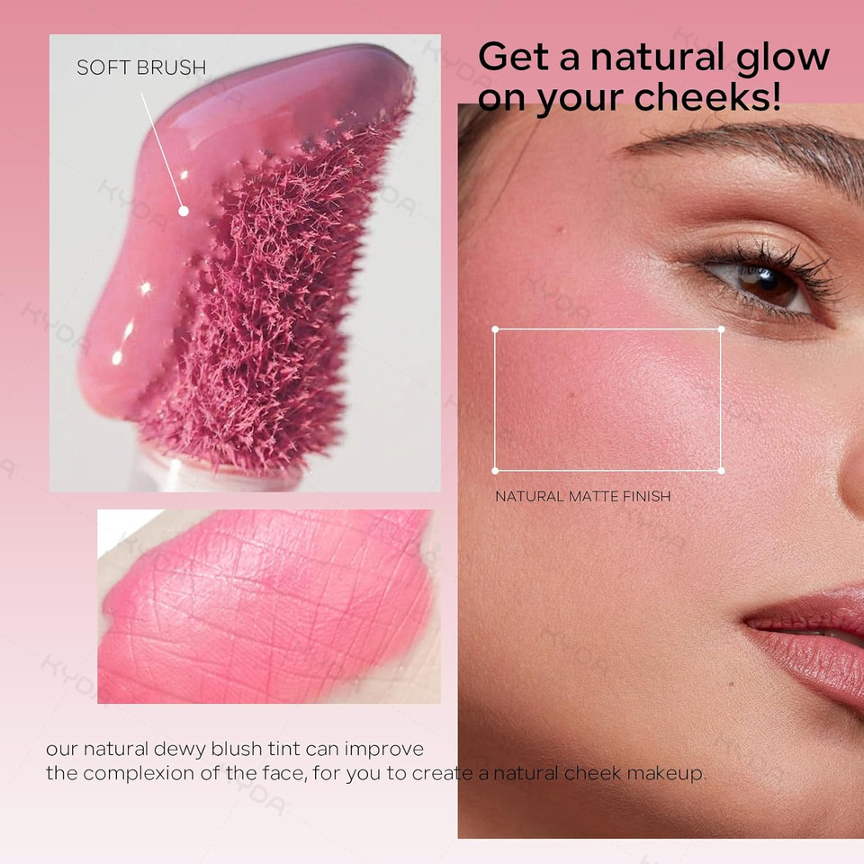 Kyda Liquid Blush, Matte Tinted For Cheeks, Lasting Dewy Finish, High Pigment Soft Creamy Blush, Blendable Lightweight Cover-Terracotta Color Kyda Liquid Blush, Matte Tinted For Cheeks, Lasting Dewy Finish, High Pigment Soft Creamy Blush, Blendable Lightweight Cover-Terracotta Color
