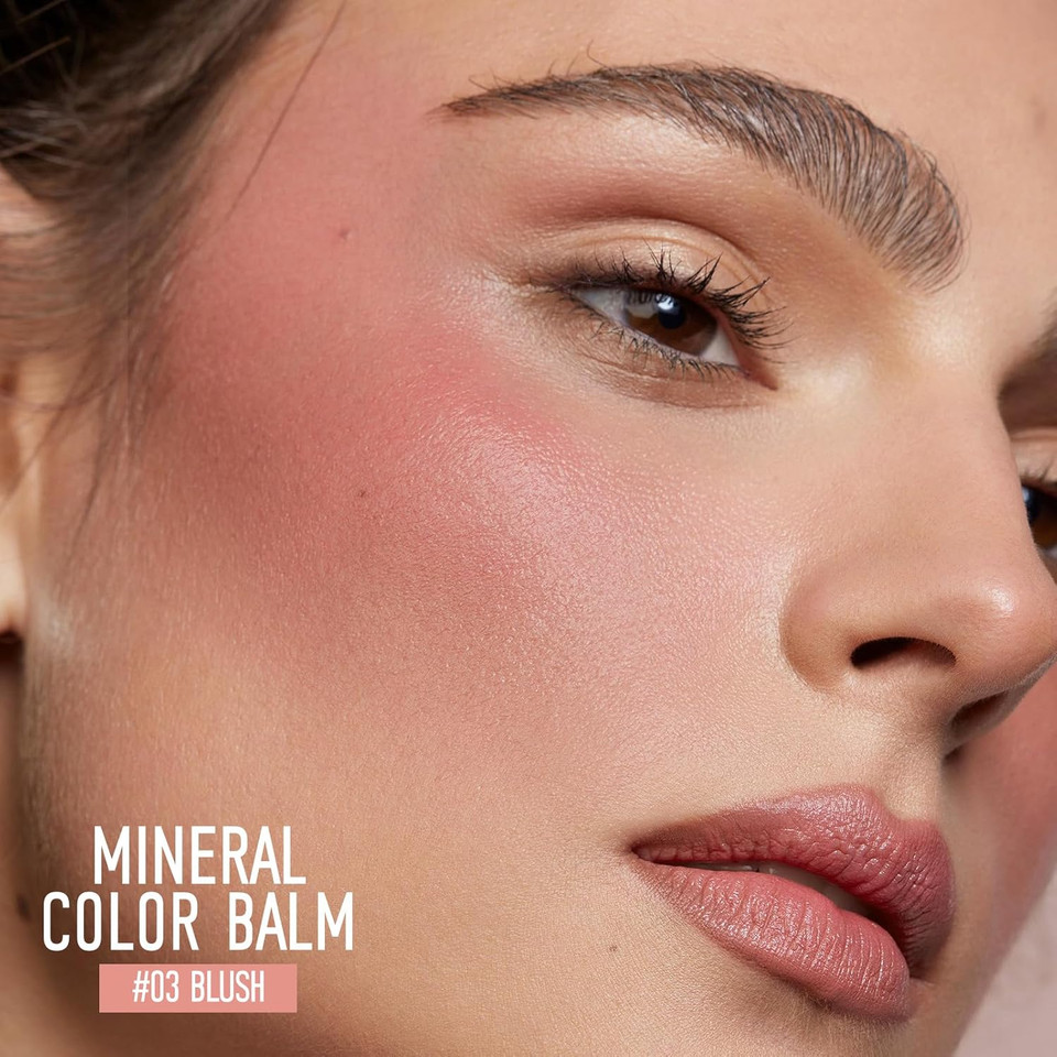 Kyda Mineral Color Balm, Buildable Shimmer Color For Lips And Cheeks, Broad Spectrum Spf 35, Natural Shimmer Finish, Lightweight Blendable Creamy, Multiuse Blush Stick, Blush