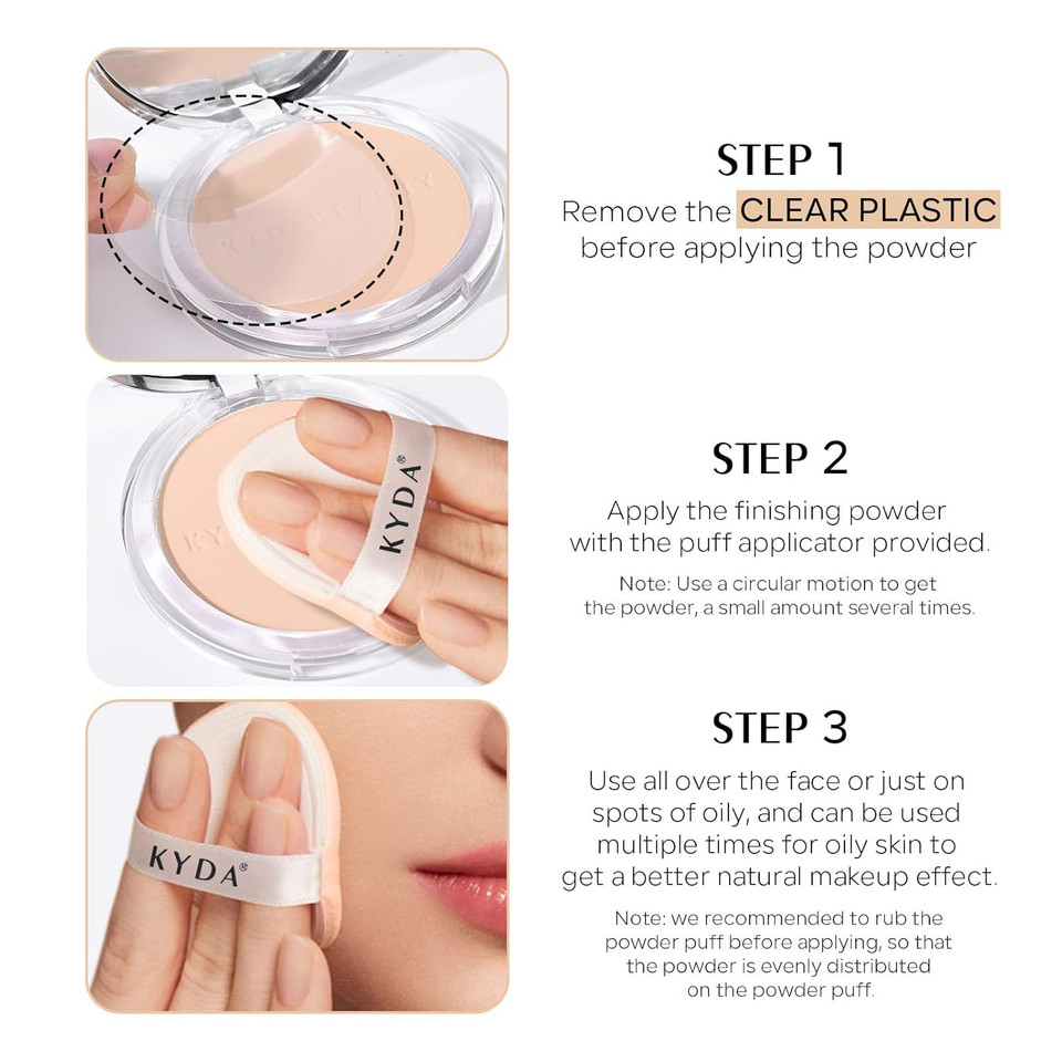 Kyda Mineral Powder, 4-In-1 Pressed Mineral Powder Foundation, Spf 35, Matte Pressed Foundation With Concealer And Setting Makeup, Lightweight Flawless Coverage, Porcelain Kyda Mineral Powder, 4-In-1 Pressed Mineral Powder Foundation, Spf 35, Matte Pressed Foundation With Concealer And Setting Makeup, Lightweight Flawless Coverage, Porcelain