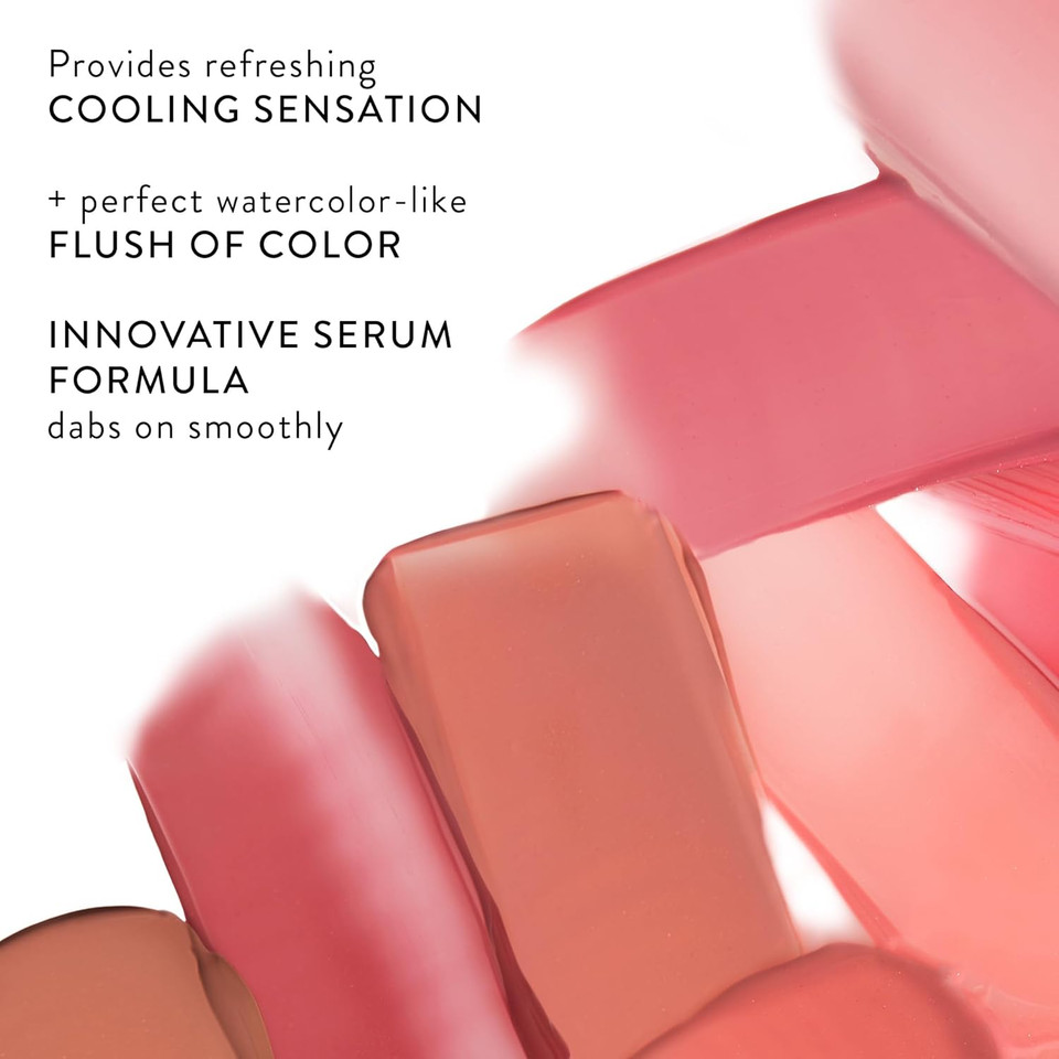 Laura Geller New York Serum Blush Tint, Lightweight Liquid Blush For Cheeks, Weightless Watercolor Sheer Finish, Refreshing Rose