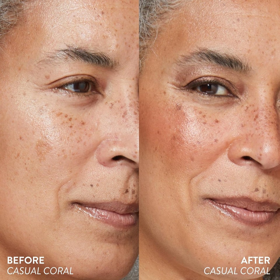 Laura Geller New York Serum Blush Tint, Lightweight Liquid Blush For Cheeks, Weightless Watercolor Sheer Finish, True Tawny