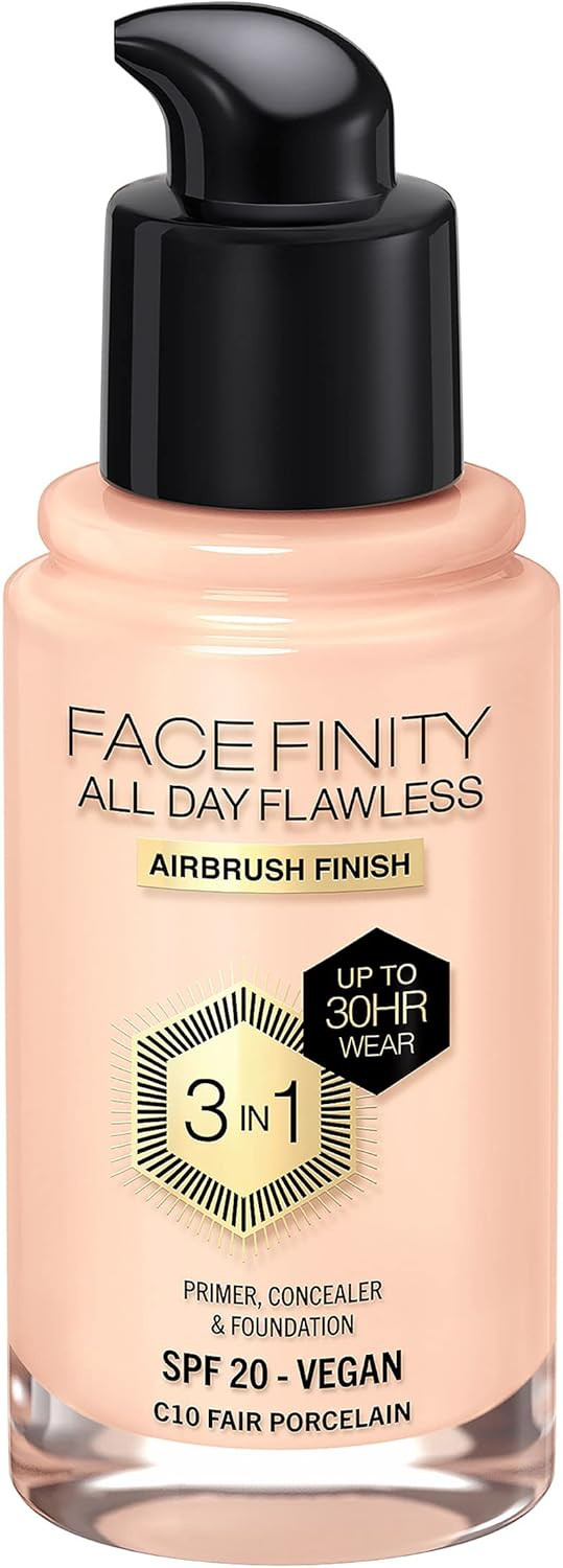 Max Factor Facefinity All Day Flawless 3 In 1 Foundation Spf 20, No. 100 Sun Tan