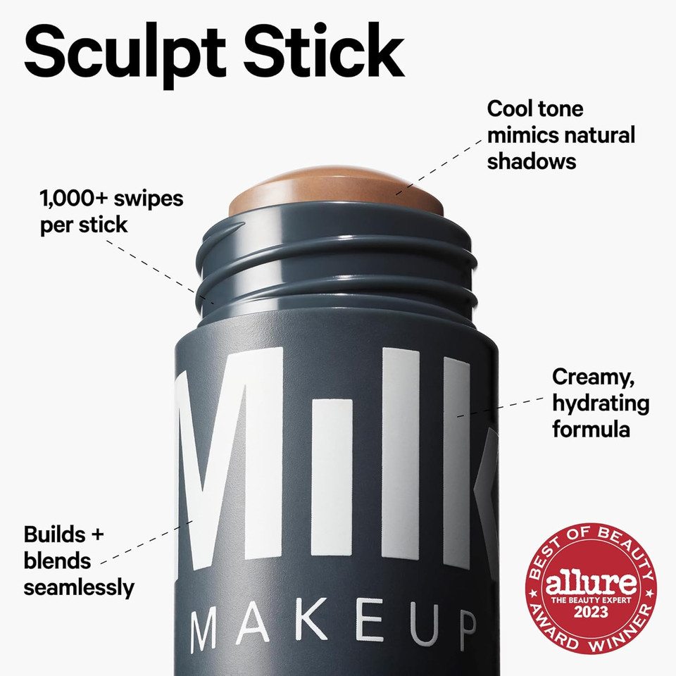 Milk Makeup Sculpt Stick  Cool-Toned Cream Contour Stick With Thyme Extract + Mango Butter  Hydrating, Buildable Formula Adds Depth + Dimension
