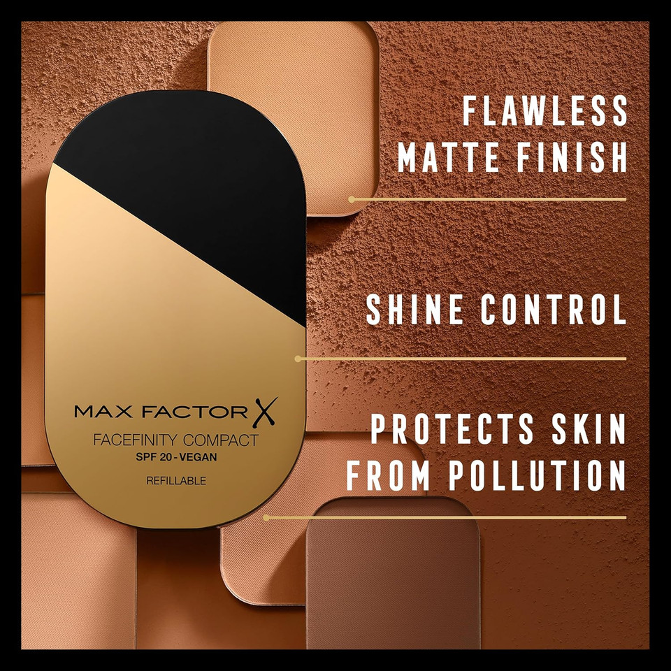 New Max Factor Facefinity Compact Foundation Spf20-01 Porcelain