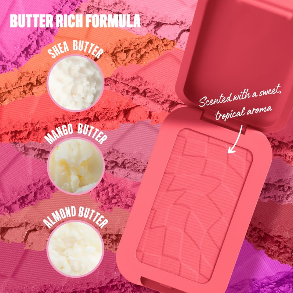 Nyx Professional Makeup Buttermelt Powder Blush, Fade And Transfer-Resistant Blush, Up To 12Hr Make Up Wear, Vegan Formula - Sooner The Butta