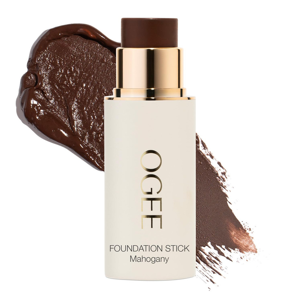 Ogee Sculpted Complexion Foundation Stick (Mahogany 14.5N - Deep Cocoa, Rich Undertones) Full Coverage Foundation Makeup - Instantly Balance & Even Complexion - 70% Organic Ingredients