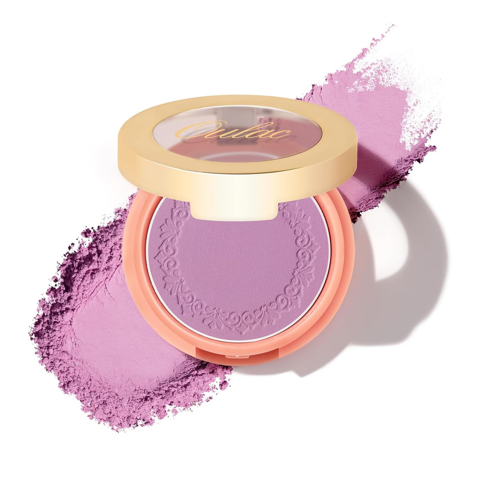 Oulac Pink Luminisers Powdery Blusher For Cheeks Face Glow,Brighten Skin As Highlighter Makeup, Shimmer Blusher,Buildable And Vegan Cosmetics,4.8G F11 Heat On