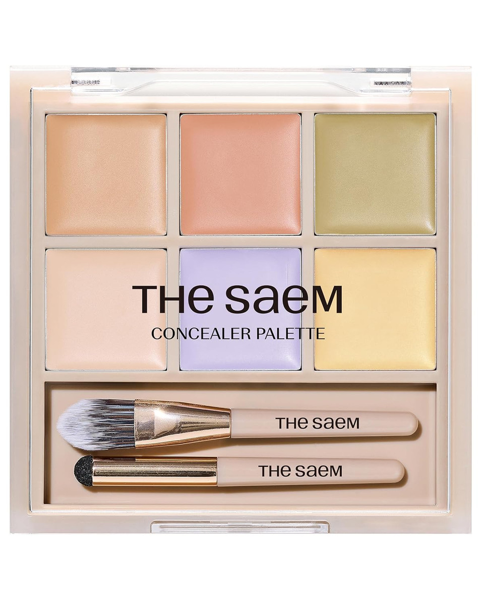 Thesaem Cover Perfection Concealer Palette 02 Cover&Light - Multi Use 6 Colors Correcting Conceal Palette - For Dark Circles, Imperfections, Face Tone Corrector, Ideal For Fair To Light Skin