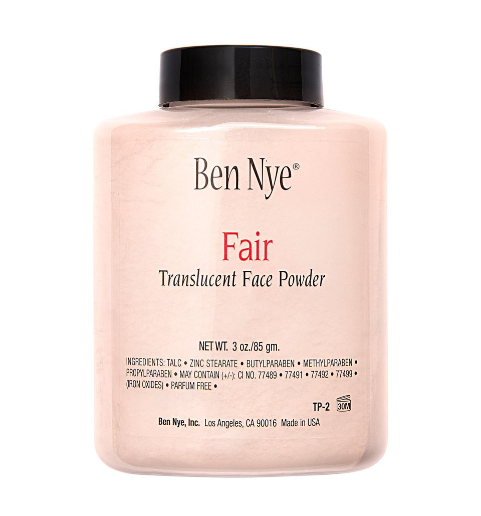 Ben Nye Super White Translucent Face Powder, 3 Oz Shaker Jar