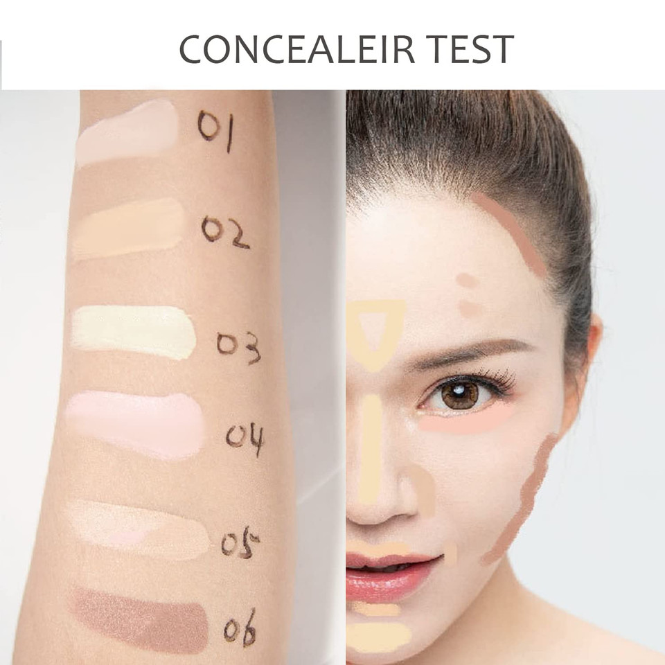 Concealer Contour Palette, 6 In 1 Color Correcting Concealer Contour Makeup Palette, Contouring Foundation Highlighting Makeup Kit For Dark Circles, Blemish With 2 Packs Brush (2#) Concealer Contour Palette, 6 In 1 Color Correcting Concealer Contour Makeup Palette, Contouring Foundation Highlighting Makeup Kit For Dark Circles, Blemish With 2 Packs Brush (2#)