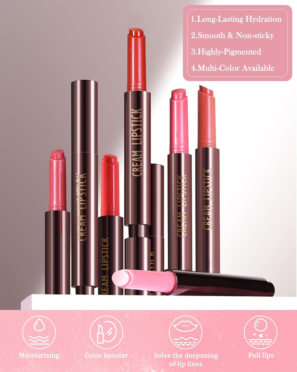Hydrating Shimmer Lipstick,Moisturizing Jelly Lip Gloss,Dew Nude Lipstick Pen, Long Lasting Waterproof Tint Lip Balm Plumping Lip Stain Pen Glossy Butter Blam,Women'S Day Makeup Gift For Women-01