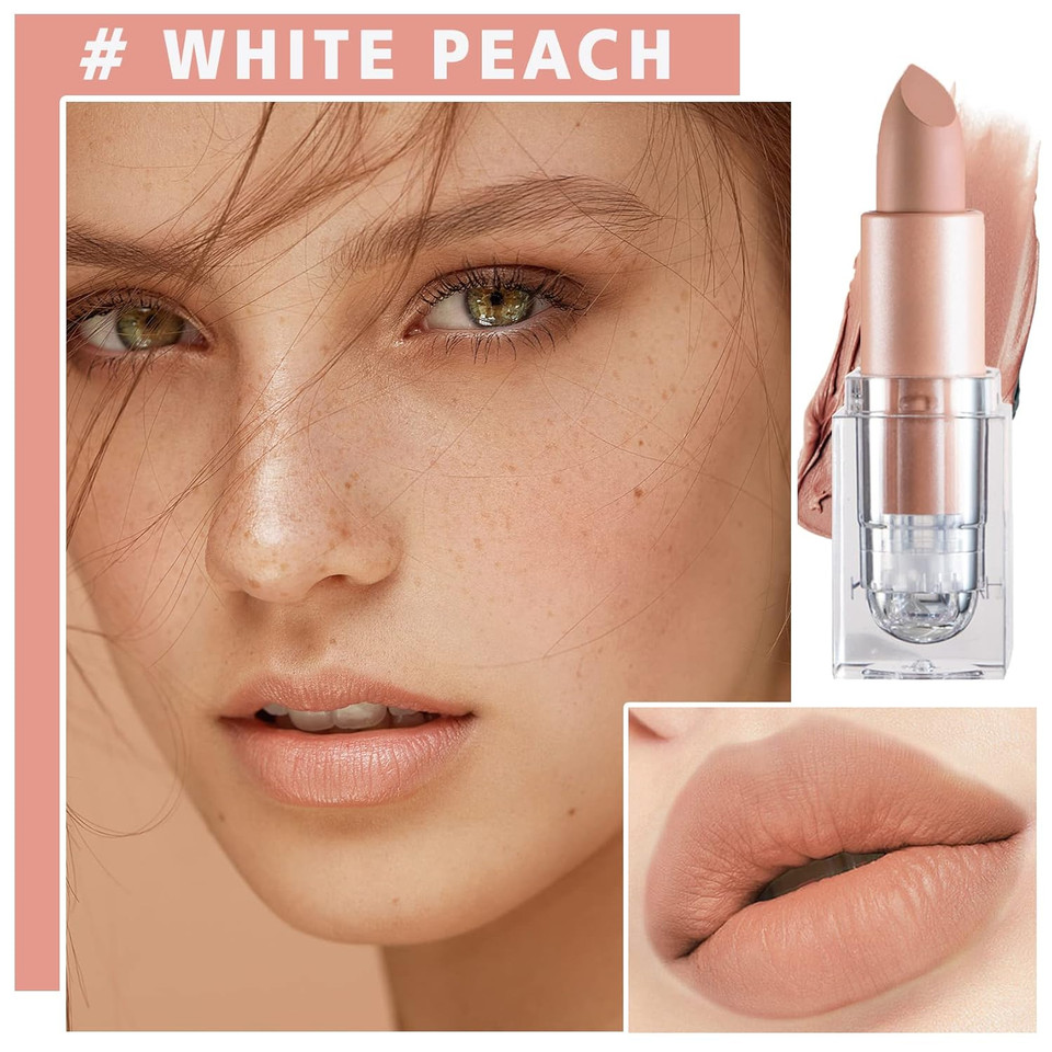 3Pcs Matte Nude Lipstick Set Velvet Lip Gloss Non-Fading Non-Sticky Cup Nude Lipstick Matte Lip Stain Long Lasting Waterproof Lipstick For Women Girls Daily Lip Makeup - Set D