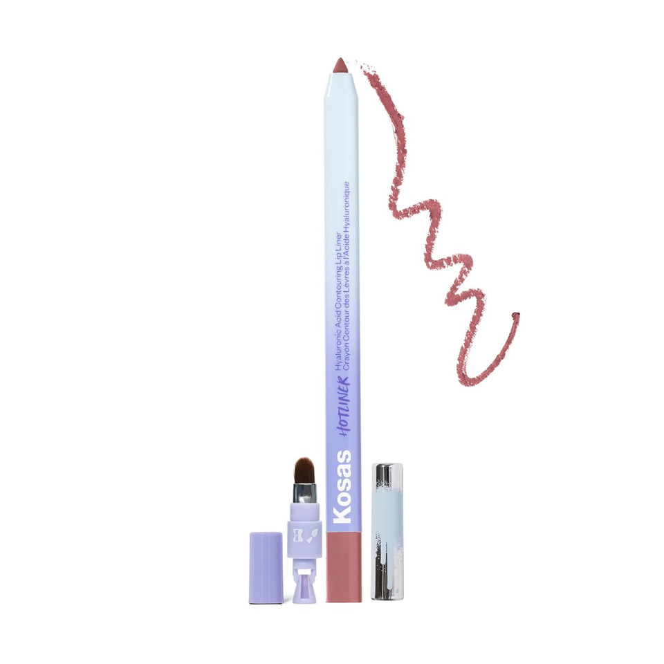 Kosas Hotliner Retractable Lip Liner Pencil With Built-In Brush & Sharpener - Easy Contouring, Hydrating, Long-Lasting - Pigmented Creamy Texture For Plumping Lips - Hyaluronic Acid & Konjac - Mega Kosas Hotliner Retractable Lip Liner Pencil With Built-In Brush & Sharpener - Easy Contouring, Hydrating, Long-Lasting - Pigmented Creamy Texture For Plumping Lips - Hyaluronic Acid & Konjac - Mega