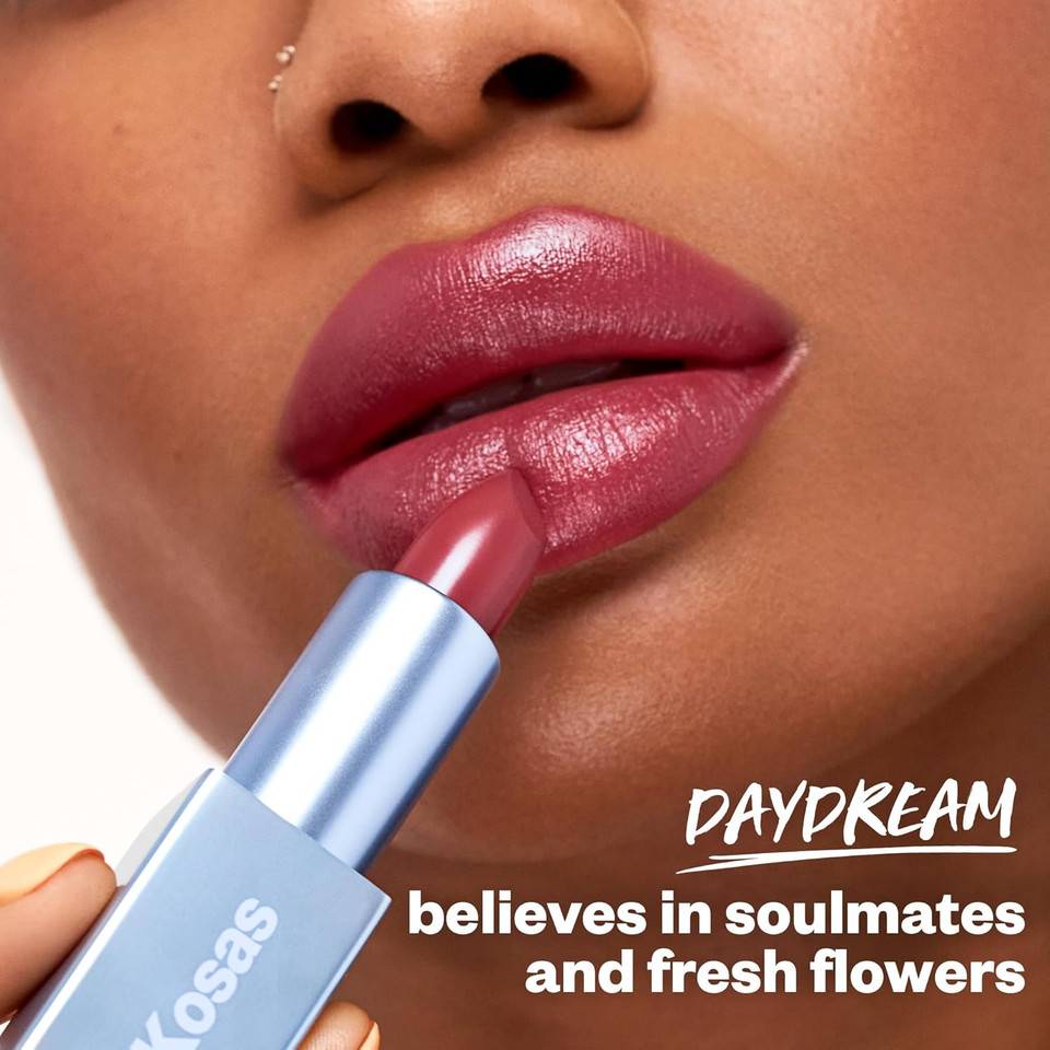 Kosas Weightless Lip Color Nourishing Satin Lipstick - High Impact Lip Color With Clean Formula - Comfy Feel & Soft Finish - Fantasy Life Kosas Weightless Lip Color Nourishing Satin Lipstick - High Impact Lip Color With Clean Formula - Comfy Feel & Soft Finish - Fantasy Life