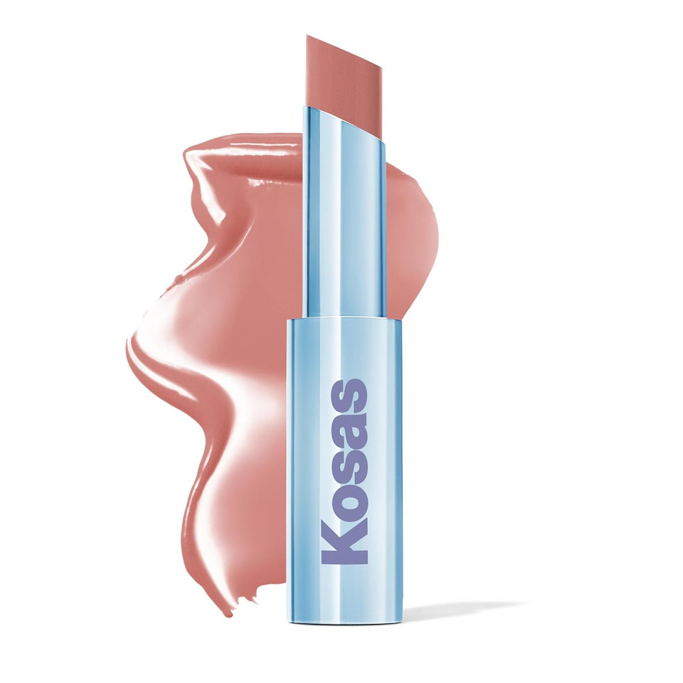 Kosas Wet Stick Moisturizing Shiny Sheer Lipstick With Ceramides, Hyaluronic Acid, Peptides And Mango Butter - Soothes, Softens, And Moisturizes Lips  Skinny Dip