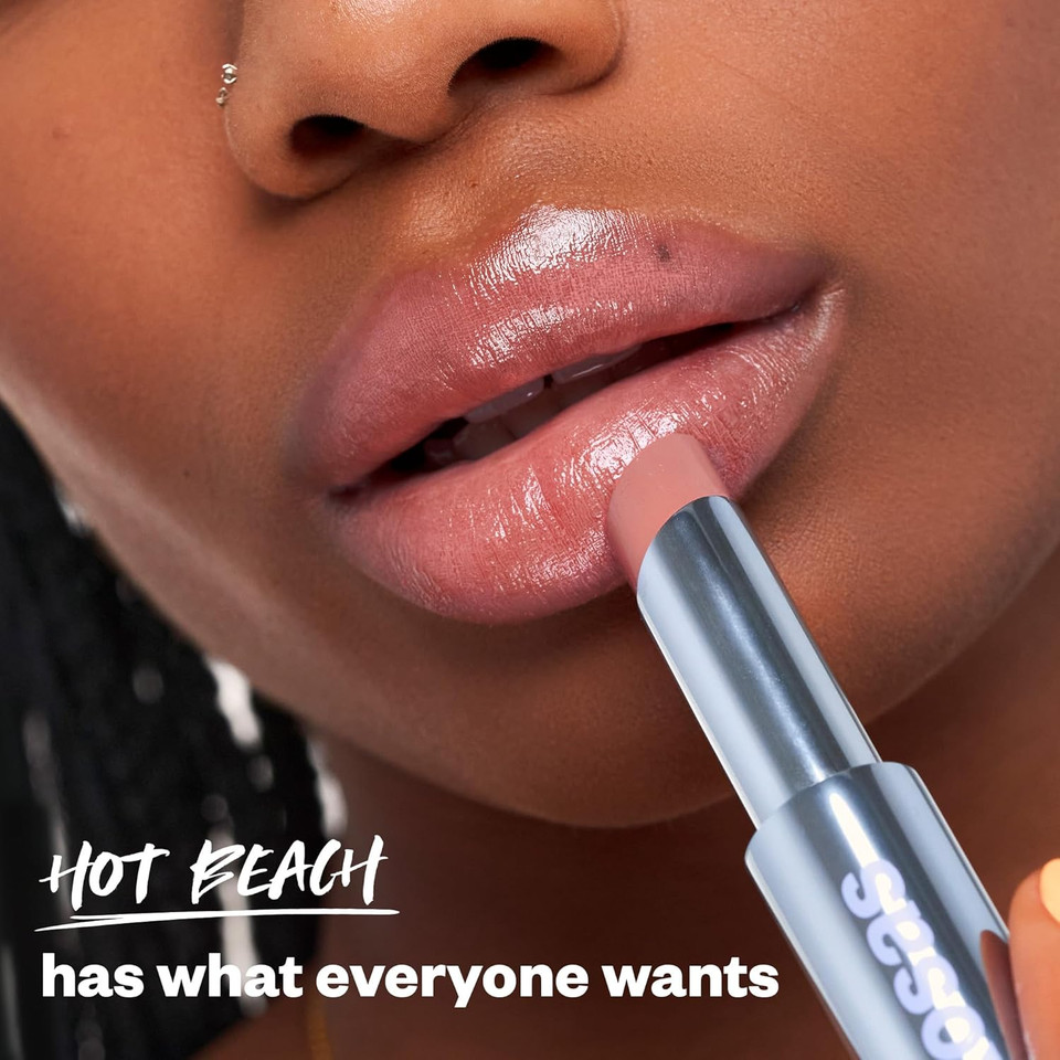 Kosas Wet Stick Moisturizing Shiny Sheer Lipstick With Ceramides, Hyaluronic Acid, Peptides And Mango Butter - Soothes, Softens, And Moisturizes Lips  Skinny Dip