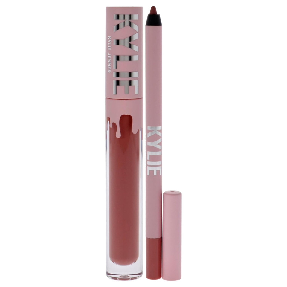 Kylie Cosmetics Matte Lip Kit - 301 Liquid Angel For Women - 2 Pc 0.10Oz Matte Liquid Lipstick, 0.03Oz Lip Liner