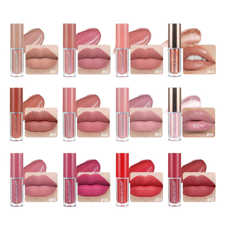 Matte Liquid Lipstick Set,Waterproof Long Lasting Non-Stick Lipstick For Women (12Pcs) Matte Liquid Lipstick Set,Waterproof Long Lasting Non-Stick Lipstick For Women (12Pcs)