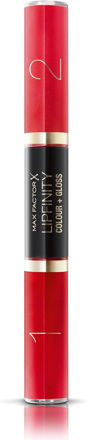 Lipfinity Colour And Gloss - # 560 Radiant Red By Max Factor For Women - 2 X 3 Ml Lip Gloss