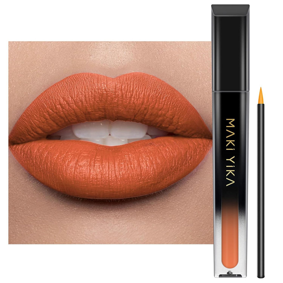 Maki Yika Dark Purple Lipstick For Women Color Stay Long Lasting Lipsticks, No Smudge Matte Liquid Lipstick Transferproof Cruelty-Free Lip Color, Gothic Plum