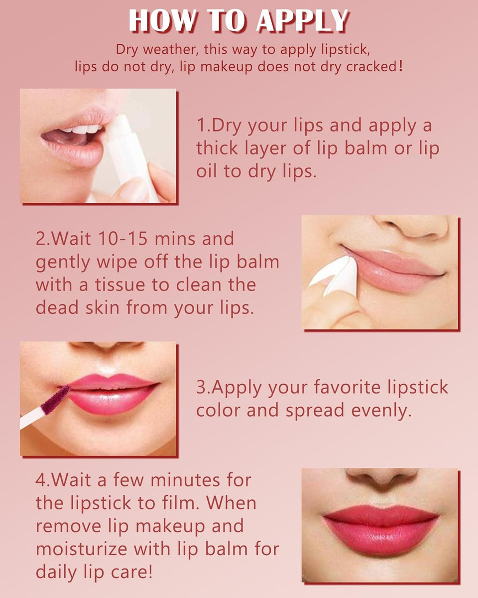 Matte Liquid Lipstick For Women-2Pcs Pink Neutral & Red Highly Pigmented Lip Stain Tint,Super Velvet Matte Lip Gloss, Long Lasting Up To 16H Wear,Waterproof Smudge-Proof Non-Stick Cup Lip Makeup-03+05