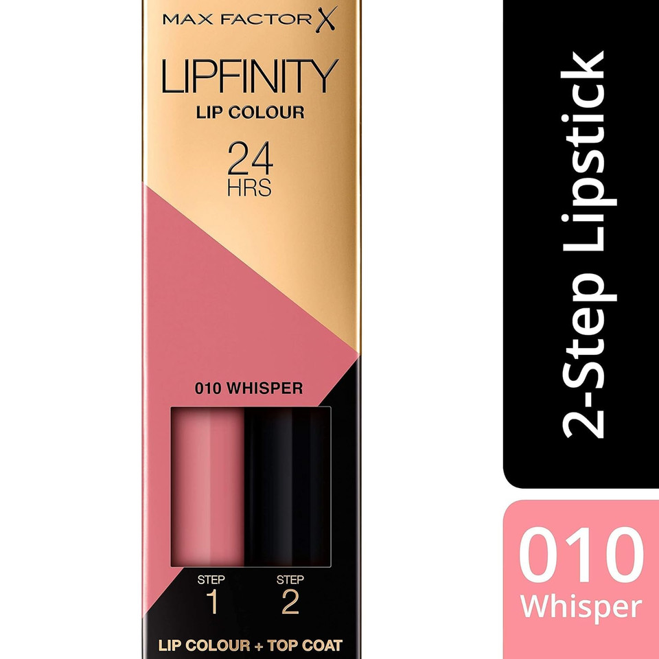 Max Factor Lipfinity Lip Stick For Women, # 010 Whisper, 4.2 Gram