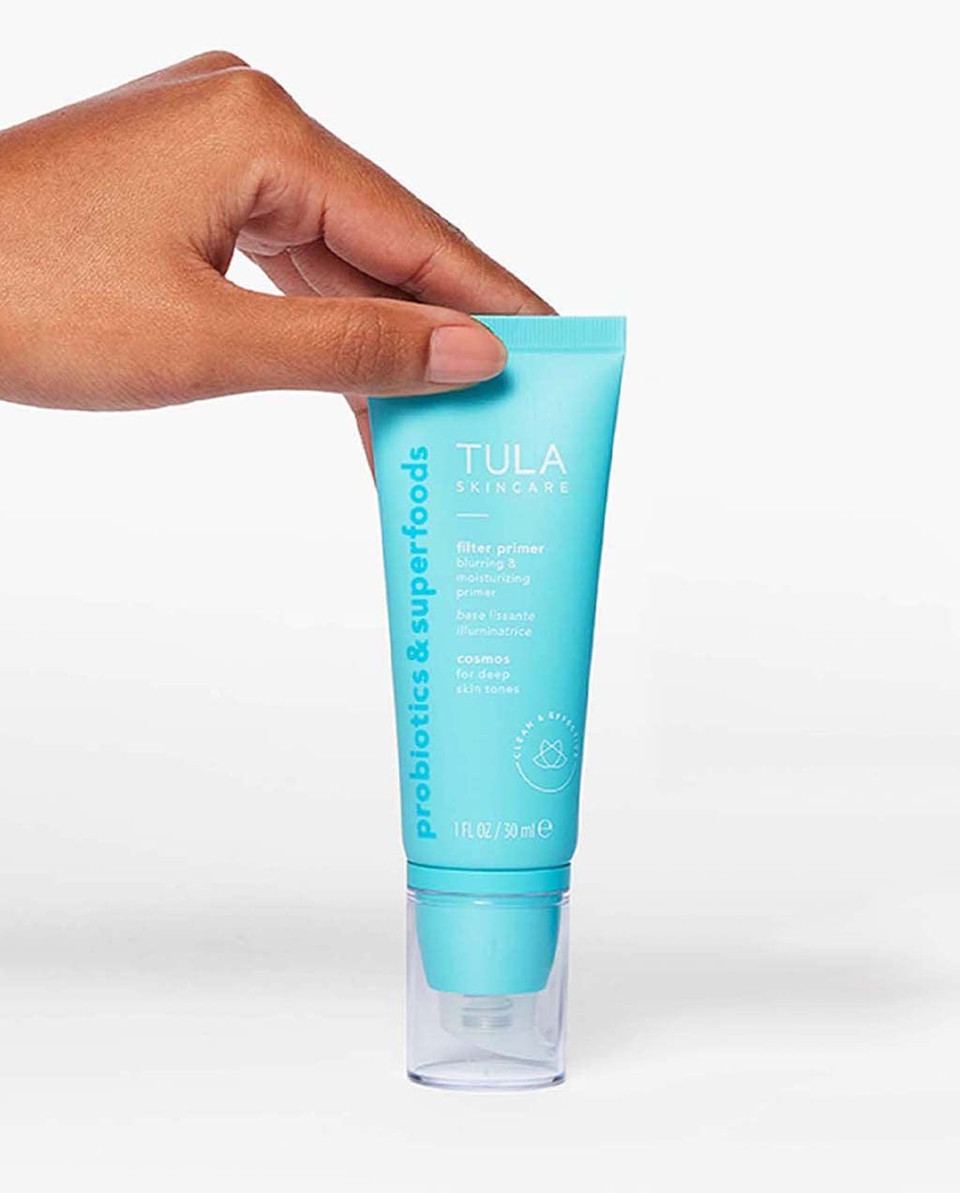 Tula Skin Care Face Filter Blurring And Moisturizing Primer - Cosmos, Evens The Appearance Of Skin Tone & Redness, Hydrates & Improves Makeup Wear, 1Fl Ozcosmos - Deep