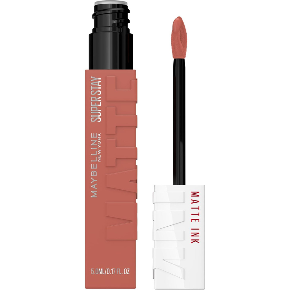 Maybelline Super Stay Matte Ink Liquid Lipstick Makeup, Long Lasting High Impact Color, Up To 16H Wear, Pioneer, Blue Red, 1 Count, Packaging May Vary