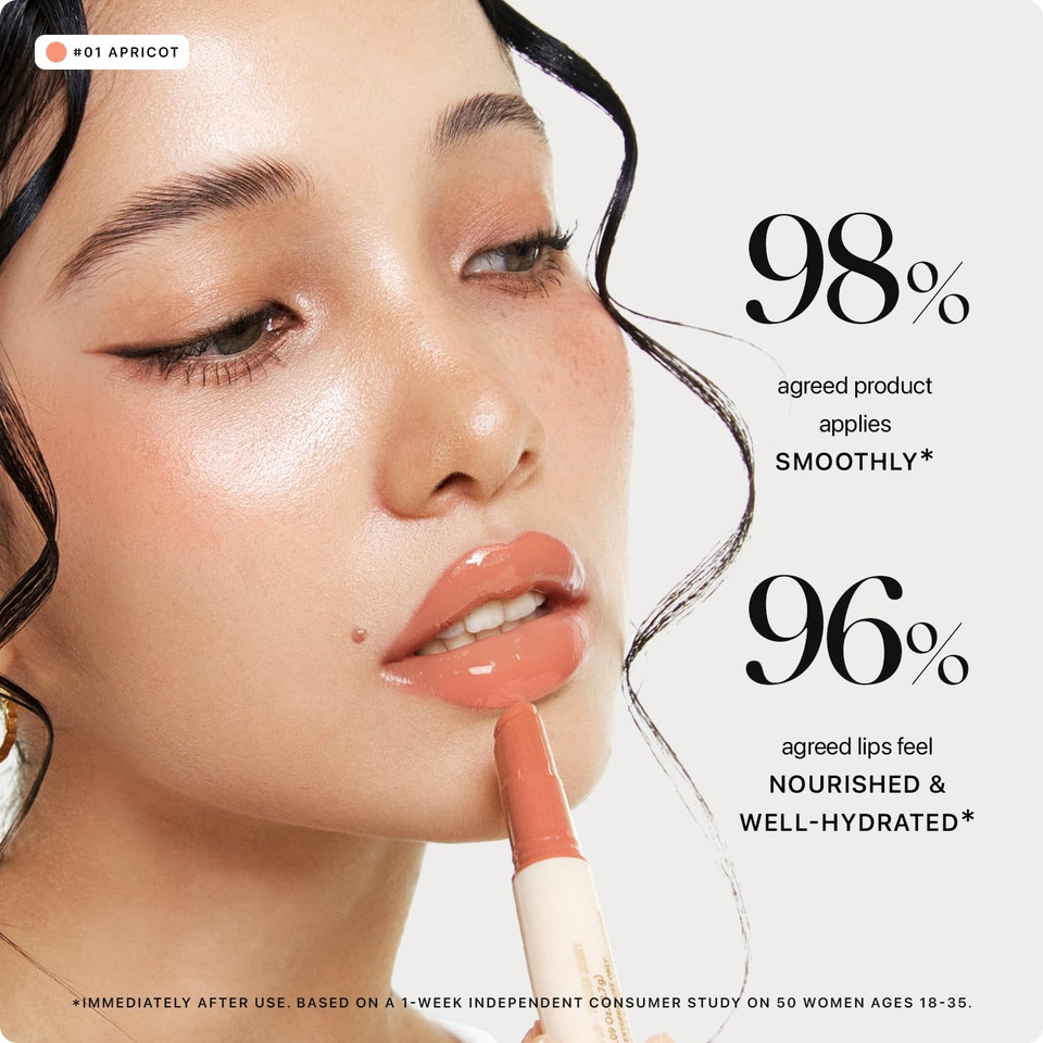 Nature Republic Honey Melting Lip (01 Apricot) Soft Lip Stick, Hydrating Gloss, Moisturizing Balms, Sheer Tint, Shine & Nude, Glowy Finish, Korean Make Up