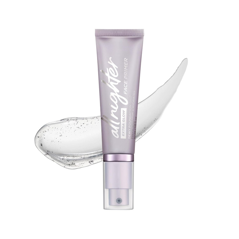 Urban Decay All Nighter Ultra Glow Face Primer - Lightweight, Long-Lasting Formula - Locks Foundation In Place, Smooths & Hydrates Skin - 1.0 Fl. Oz