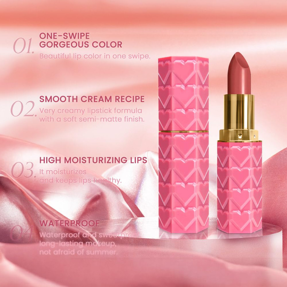 Nude Lipstick Lip Liner Matte Sets,Light To Dark High Pigmented Velvet Lipstick Lipliner For Daily Makeup,For Women Long Lasting Waterproof 24 Hours Lip Stick Lip Stain Makeup Gift Sets