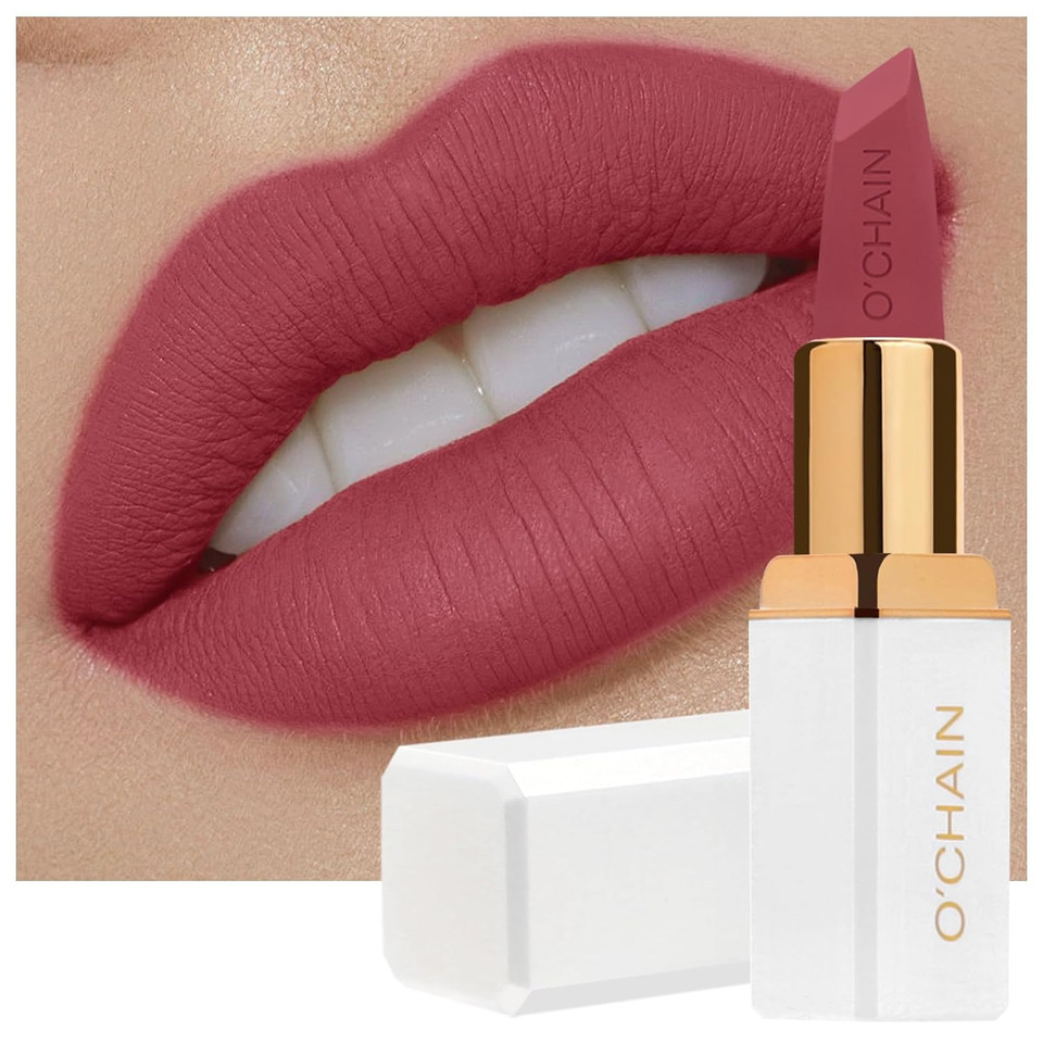 O'Chain Purple Matte Lipstick, Long Lasting Full Coverage Non-Transfer Lipstick For Women Infused With Jojoba Oil And Vitamin E, Cruelty-Free & Vegan (13 Emotion) 0.12 Oz O'Chain Purple Matte Lipstick, Long Lasting Full Coverage Non-Transfer Lipstick For Women Infused With Jojoba Oil And Vitamin E, Cruelty-Free & Vegan (13 Emotion) 0.12 Oz