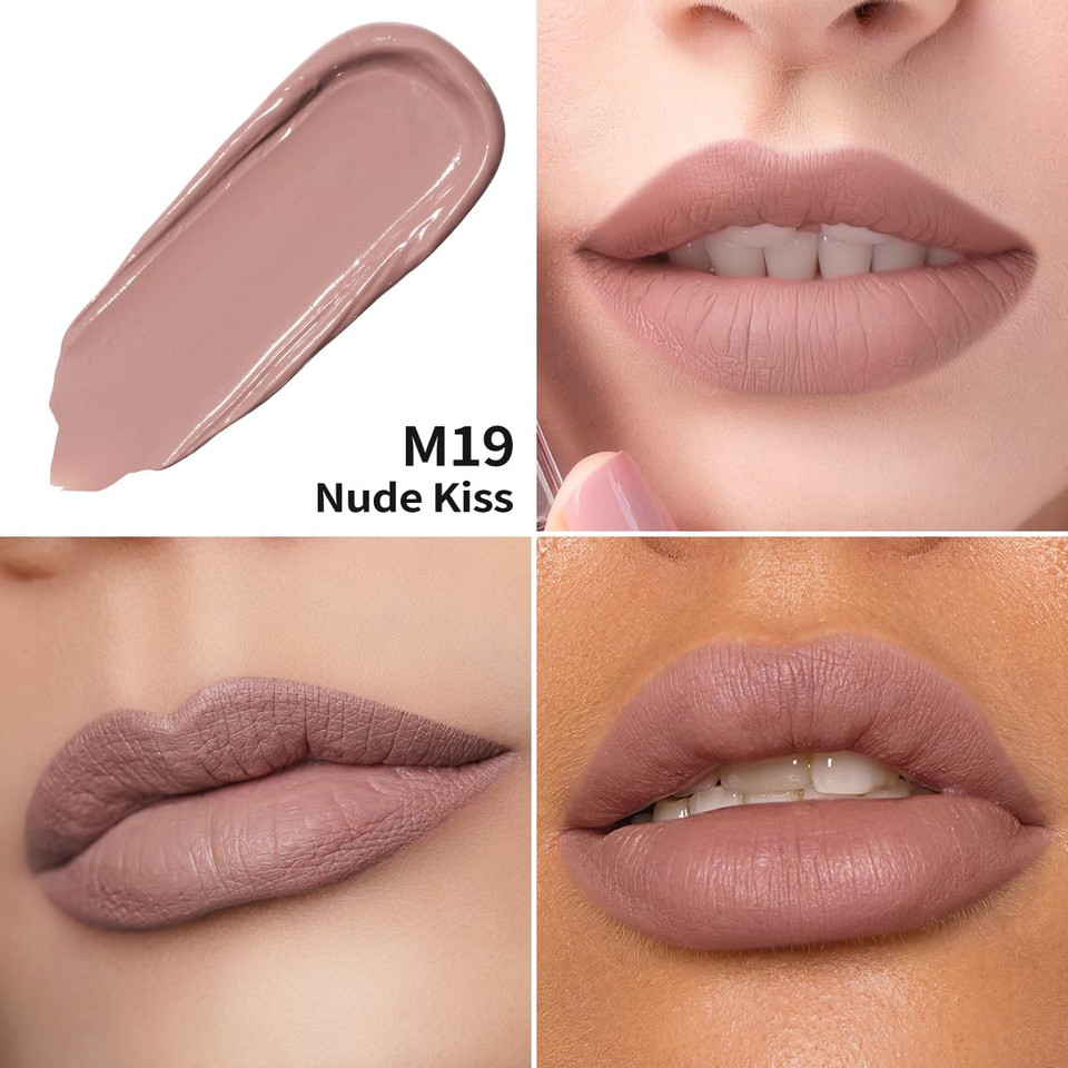 Oulac Matte Liquid Red Lipstick, Orange Tone, Long Lasting, Waterproof, No Transfer, Creamy High Pigmented Formula With Vitamin E, Vegan & Cruelty-Free