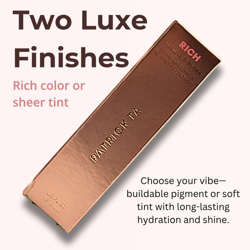 Patrick Ta Major Volume Plumping Lip Gloss - Obviously (Rich Toffee) 0.3 Oz / 9 Ml