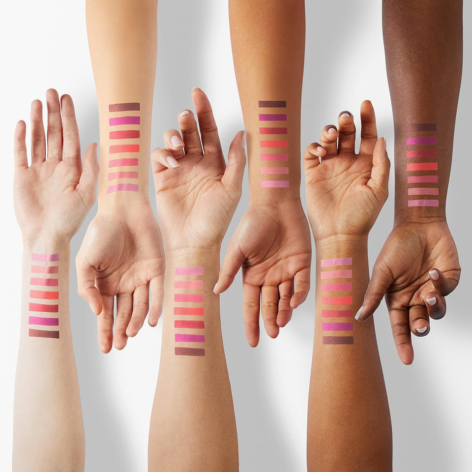 Qibest 2 In 1 Lipstick Crayon With Built-In Sharpener, Precision Tip Matte Lip Liner Pen, Long-Lasting Smudge-Proof Lip Crayon Makeup Kit, Creamy Nude Rosy Tinted Balm Velvet Lip Stick Set