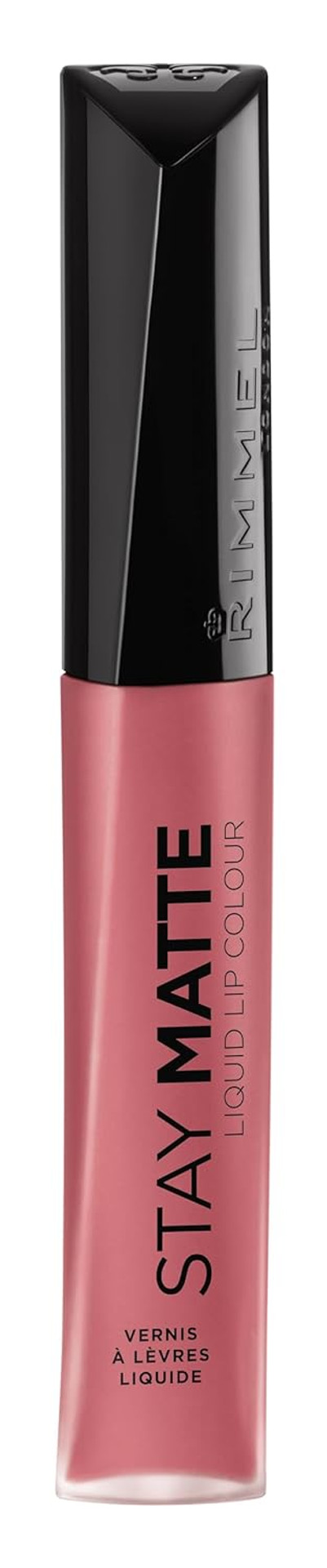 Rimmel London Stay Matte Liquid Lip Color With Full Coverage Kiss-Proof Waterproof Matte Lipstick Formula That Lasts 12 Hours - 705 Stripped, .21Oz