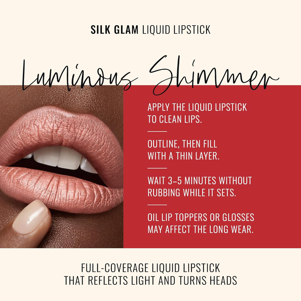 Runway Rogue Silk Glam Liquid Lipstick, Long Wear Frosted Pomegranate Lipstick, Cocktail Hour
