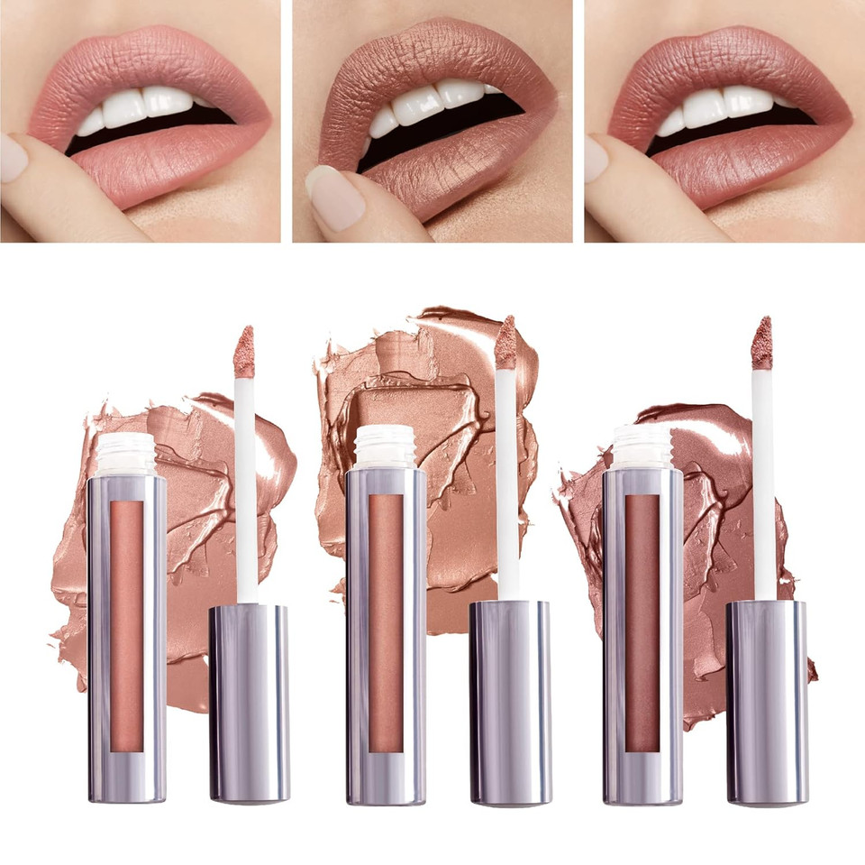 Runway Rogue Silk Glam Liquid Lipstick, Long Wear Frosted Rich Golden-Bronze Lipstick, Film Noir