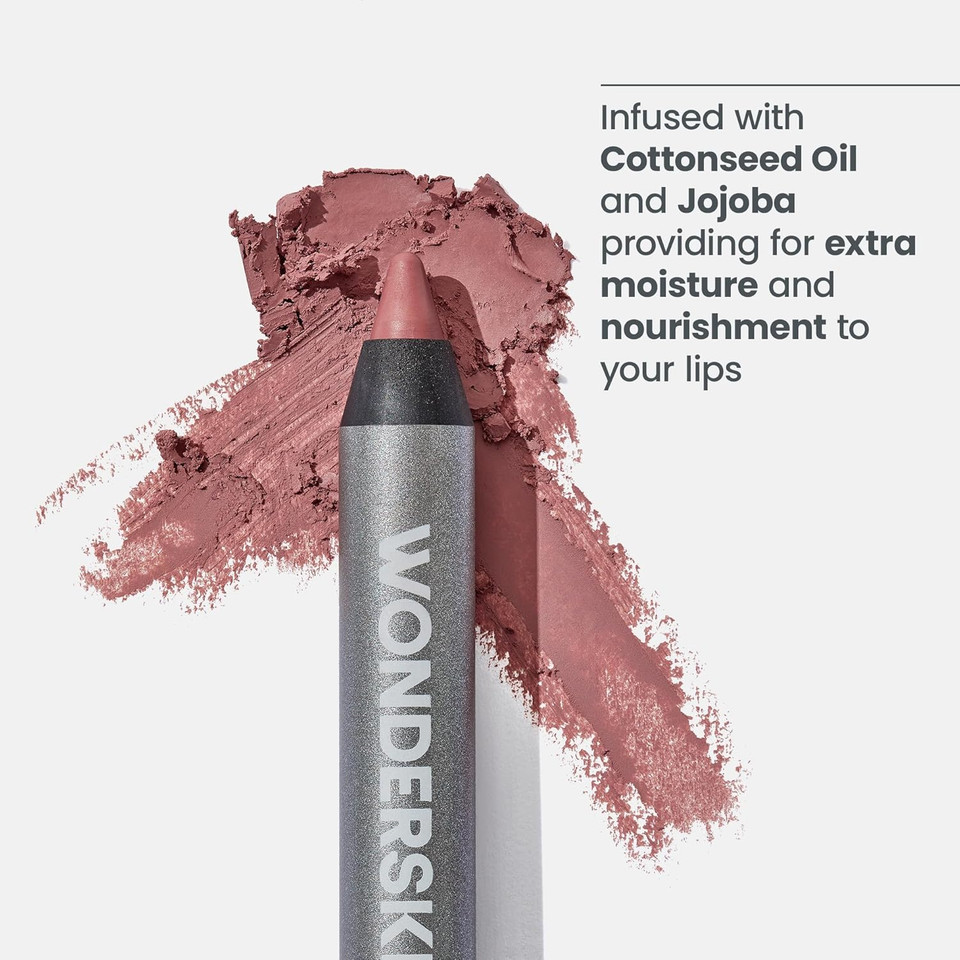 Wonderskin Lip Liner Pencil - 360 Contour Lipliner, Long Lasting, Sharpenable, Waterproof And Transfer-Proof Nude Lip Liner Pencil (Ruby)