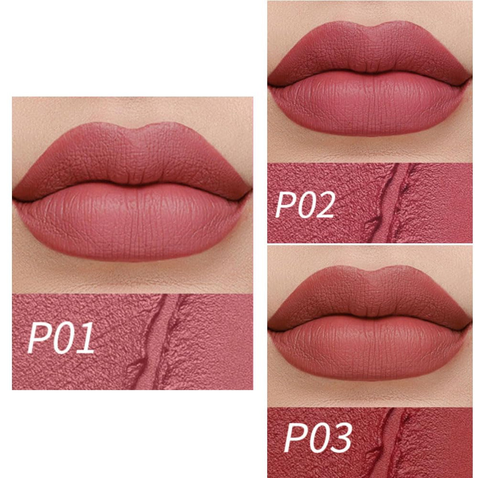 3Pcs Nude Lipstick Lip Liner Matte Sets,Light To Dark High Pigmented Velvet Lipstick Lipliner For Daily Makeup,For Women Long Lasting Waterproof 24 Hours Lip Stick Lip Stain Makeup Gift Sets