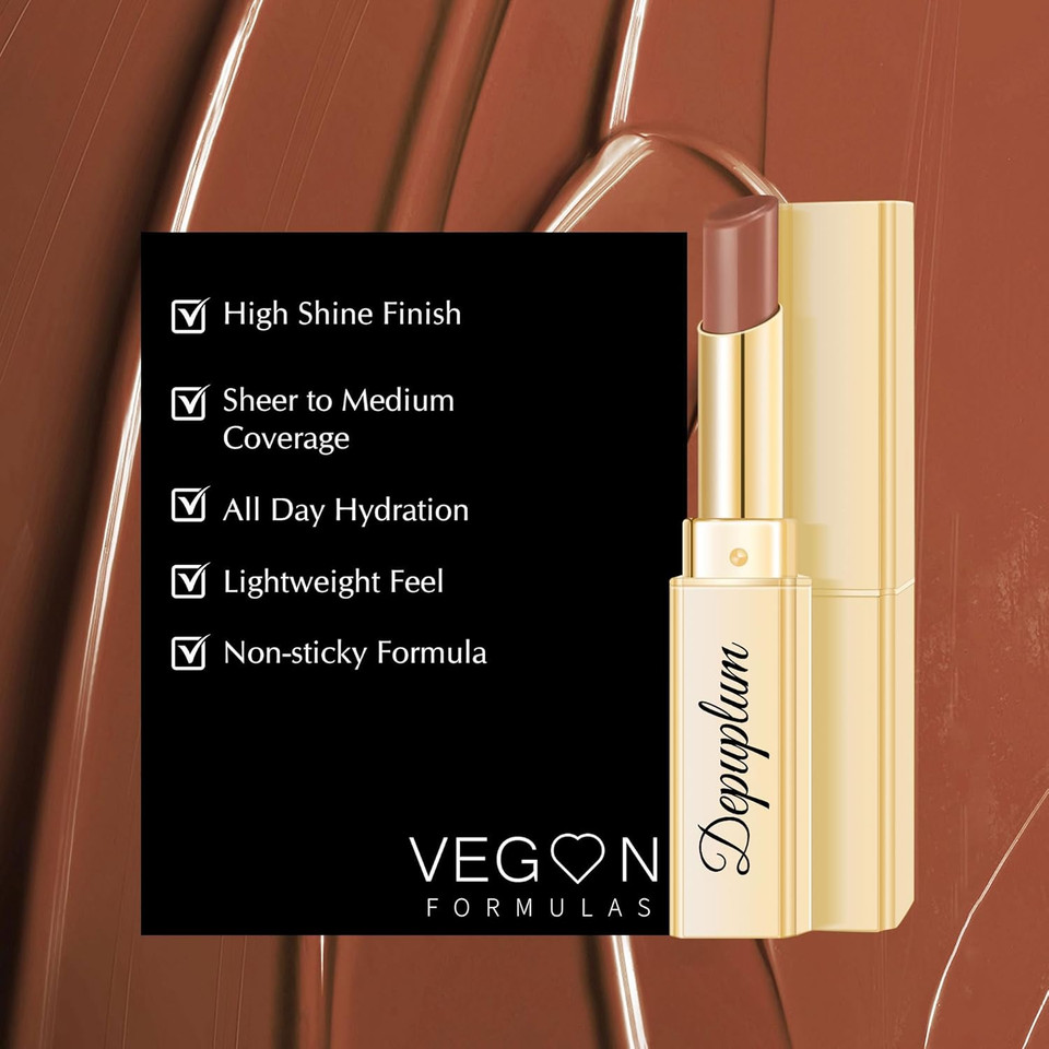 Red Lipstick For Women Hydrate Glossy Lipstick Moisture Lip Gloss Sheer-Medium Coverage Shine Tinted Lip Balm For Dry Lips (Dm98 Cherry Plum)