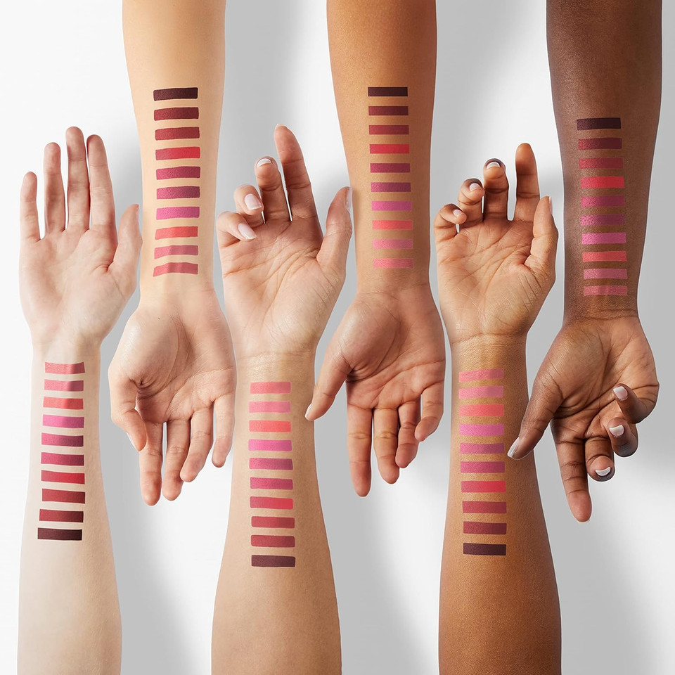 Evpct 10Pcs Liquid Matte Matt Lipstick Set For Black Women, Dark Deep Bright Ruby Sexy Brick Mauve Plum Red Violet Purple Matte Lipstick Long Lasting Lipstick 24 Hour Waterproof Lip Gloss