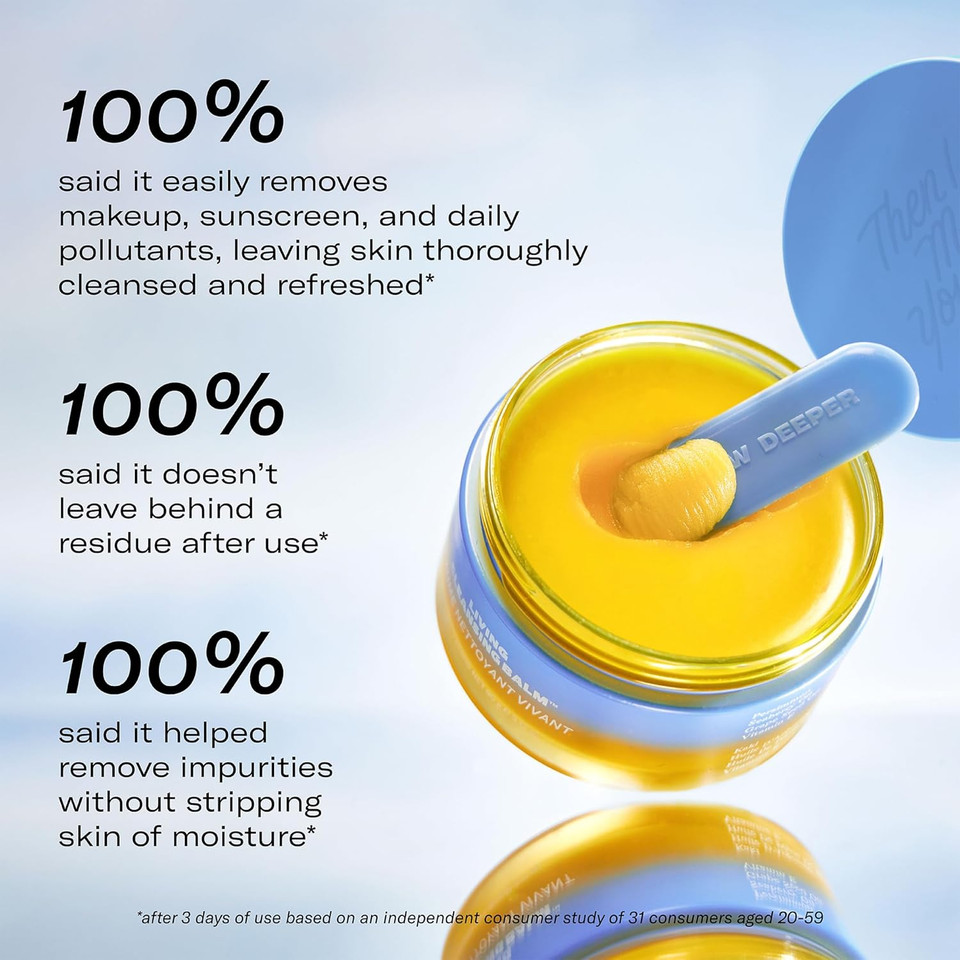 Then I Met You Living Cleansing Balm, Melts Makeup & Sunscreen, Non-Stripping Zero Residue Oil Cleanser With Seaberry, Olive, Grape Seed Oils, Vit E & Persimmon, First-Step Clean Vegan Korean Skincare