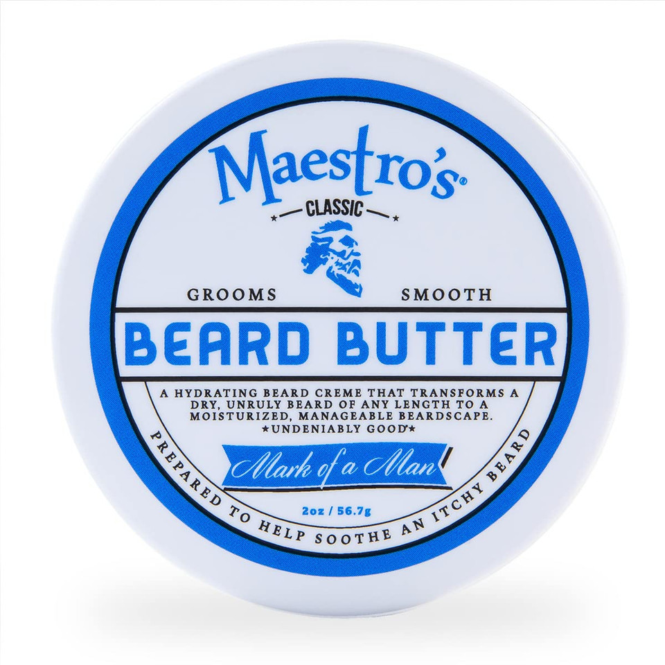 Maestro'S Classic Beard Butter | Anti-Itch, Extra Soothing, Hydrating Beard Creme For All Beard Types & Lengths- Mark Of A Man Blend, 2 Ounce