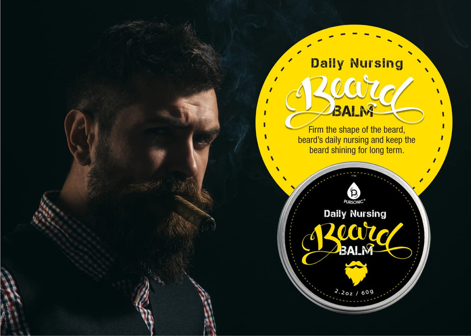 Pursonic Beard Care Grooming Set-Ultimate Beard Grooming Kit Includes Men'S Beard Comb, Beard Oil,Beard Balm & Beard Serum