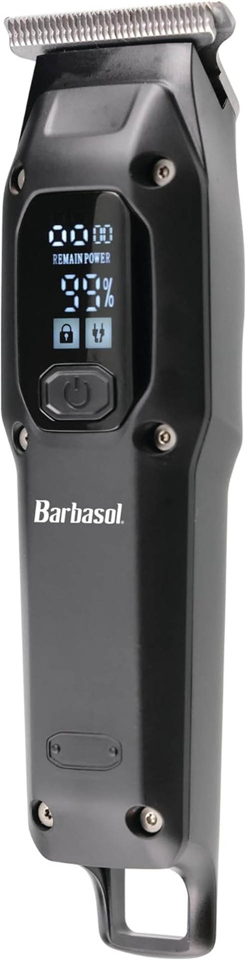 Barbasol T-Blade Trimmer, Rechargeable Hair And Beard Trimmer For Men, Dual Speed Hair Trimmer With 6 Clipper Guide Combs, Led Display, Clipper Oil, Brush, & Travel Bag