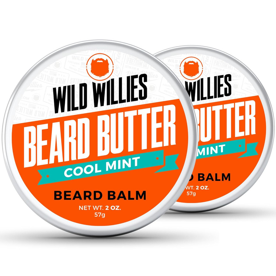 Wild Willies Beard Butter Leave-In Conditioner - Organic Beard Balm For Fast Beard Growth, Beard Care Softener - Beard Cream For Men To Remove Itch & Dandruff, Restores Moisture - 2 Oz